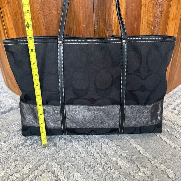 Coach Authentic 2007 Signature Stripe Top Handle Purse Tote - Picture 4 of 16